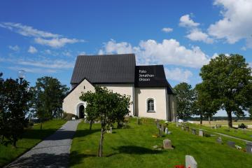 white church Orkesta Sweden Uppland