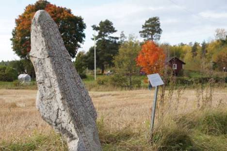 a building with a grassy field