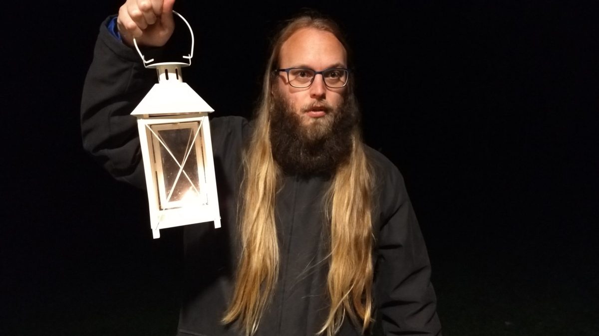 a person looking at the camera