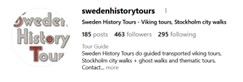 Instagram tour company in Stockholm Sweden Vikings history tours offering guided Viking and city tours, real reviews